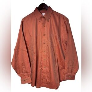 Brooks Brothers 346 Mens Large Red White Plaid Check Long Sleeve Button Down